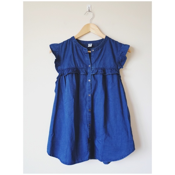 Old Navy Tops - NWT Old Navy Chambray Ruffle Blouse Size M